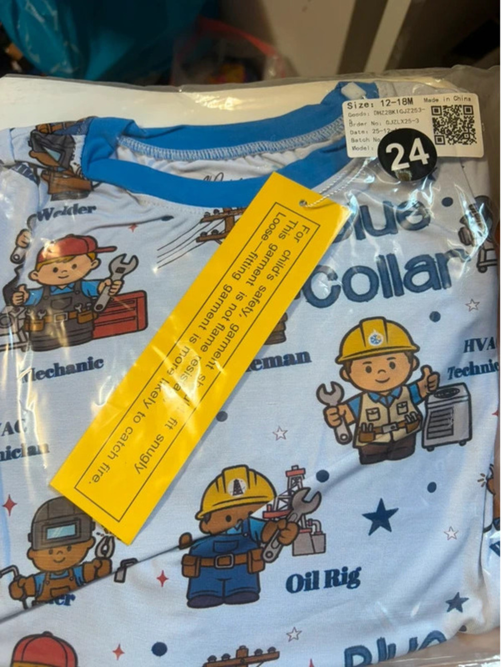 Blue Collar Little People Bamboo / long sleeve and pants